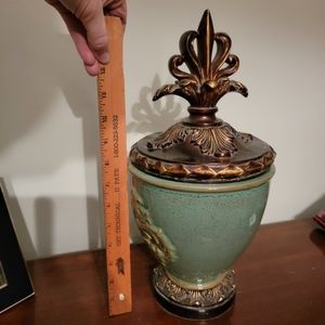 Home decor. Teal piece with lid from Hobby Lobby